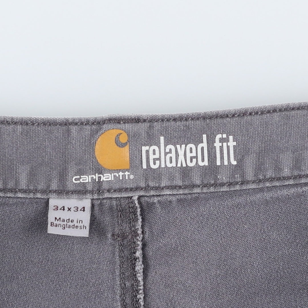 Carhartt Relaxed Fit Duck Work Pants, Men's, W34 equivalent cotton gray type Vintage Second Hand
