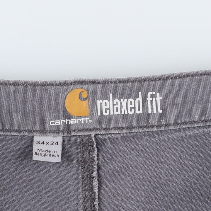 Carhartt Relaxed Fit Duck Work Pants, Men's, W34 equivalent cotton gray type Vintage Second Hand