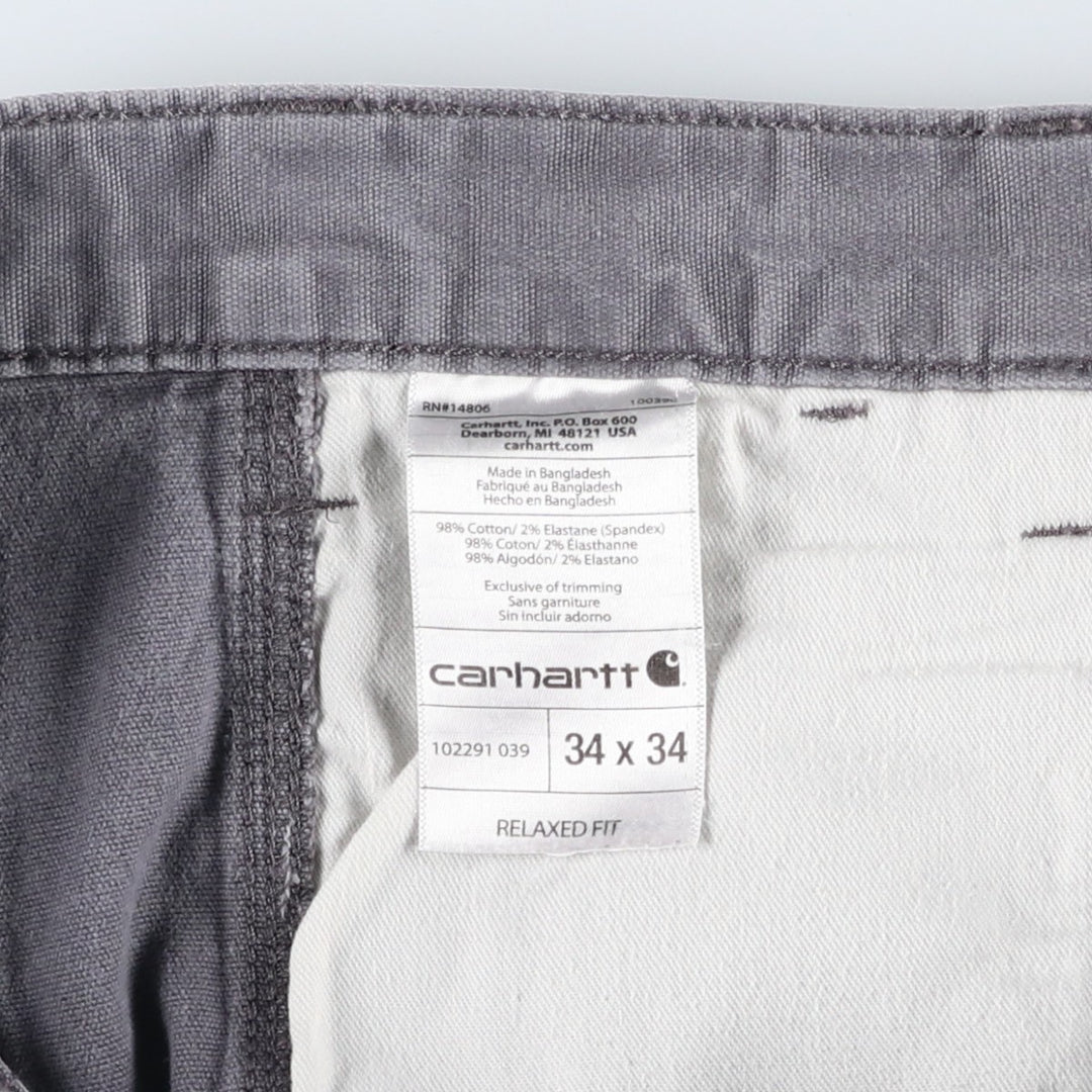 Carhartt Relaxed Fit Duck Work Pants, Men's, W34 equivalent cotton gray type Vintage Second Hand