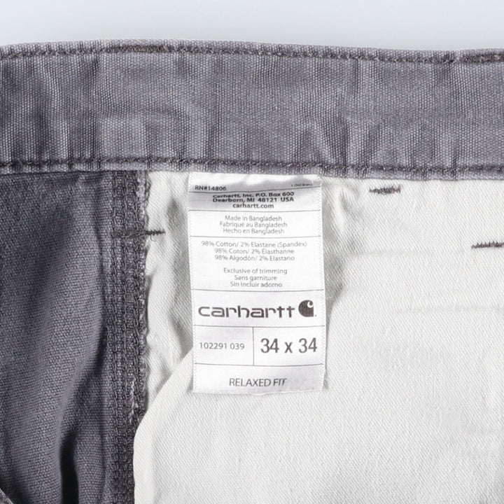 Carhartt Relaxed Fit Duck Work Pants, Men's, W34 equivalent cotton gray type Vintage Second Hand