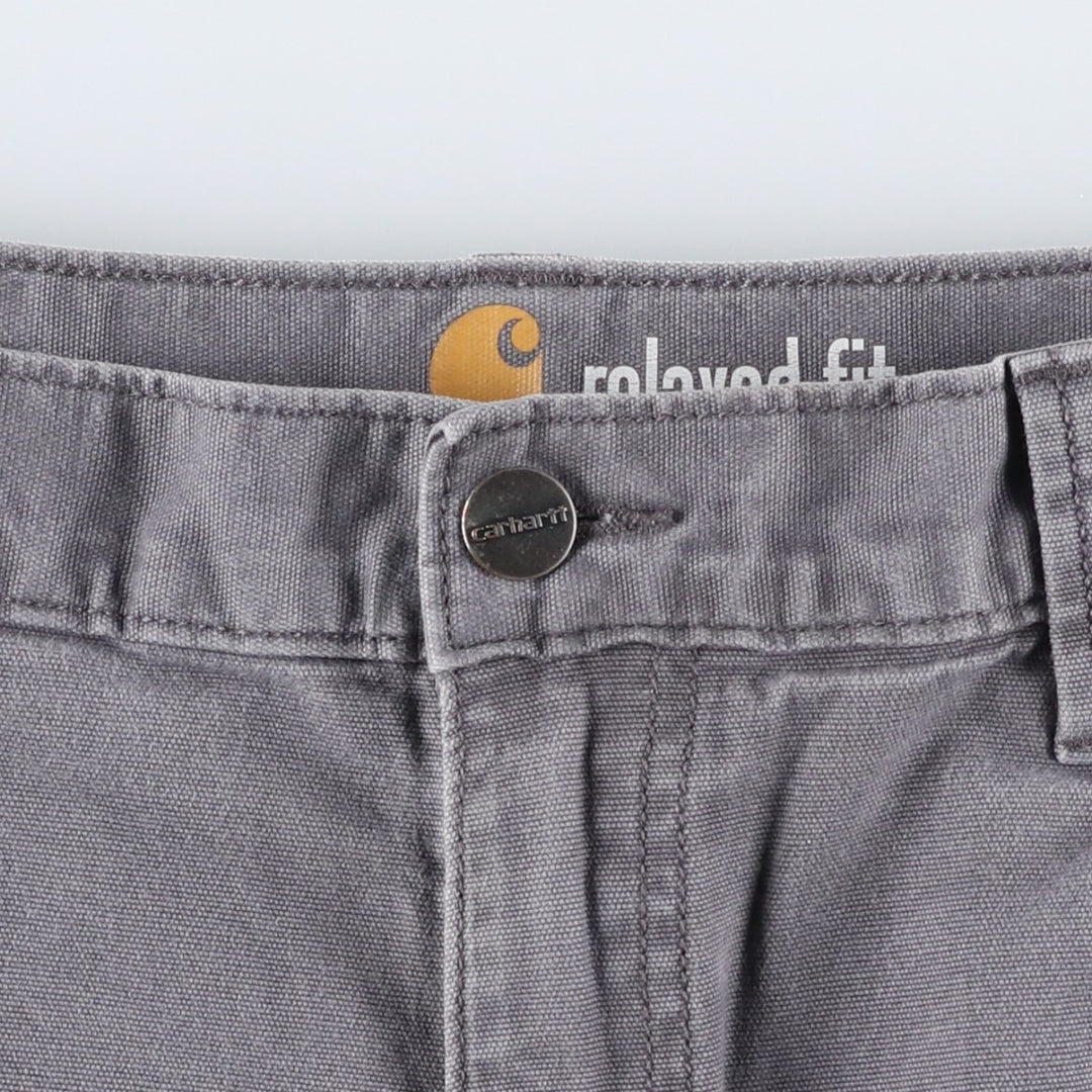 Carhartt Relaxed Fit Duck Work Pants, Men's, W34 equivalent cotton gray type Vintage Second Hand