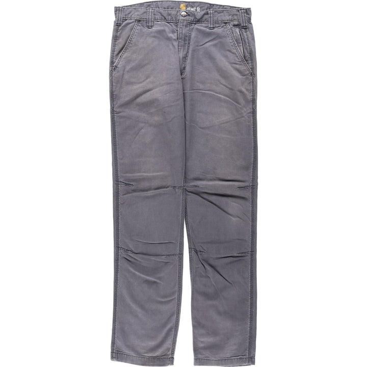 Carhartt Straight Fit Duck Work Pants, Men's W34 (approx.) cotton gray type Vintage Second Hand