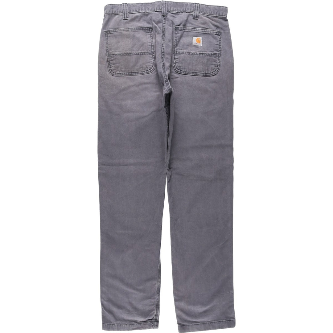 Carhartt Straight Fit Duck Work Pants, Men's W34 (approx.) cotton gray type Vintage Second Hand