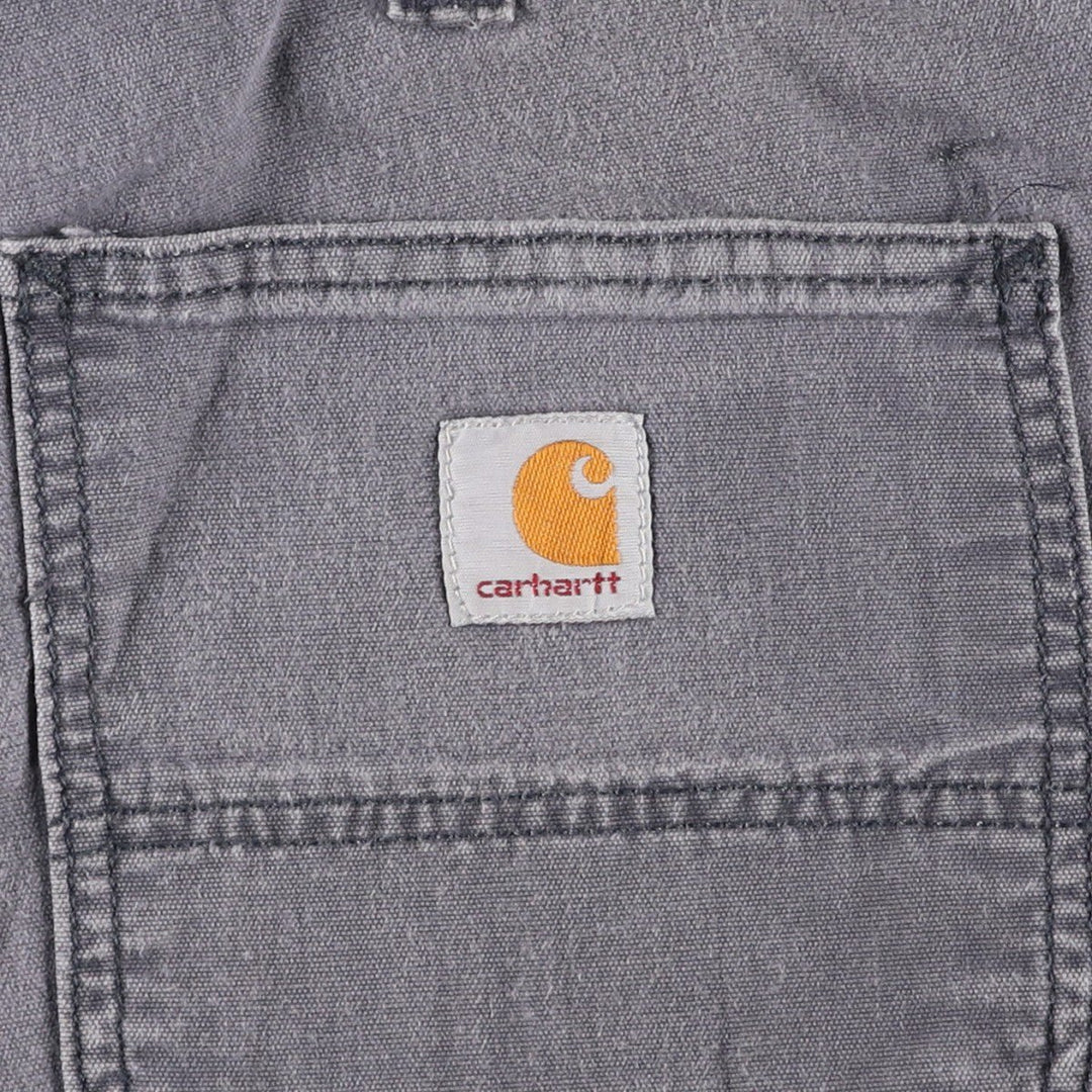 Carhartt Straight Fit Duck Work Pants, Men's W34 (approx.) cotton gray type Vintage Second Hand