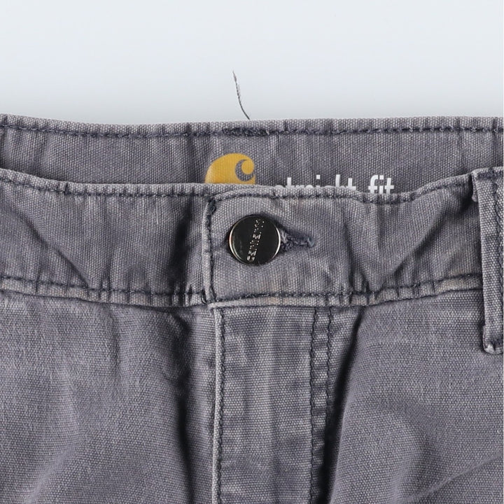 Carhartt Straight Fit Duck Work Pants, Men's W34 (approx.) cotton gray type Vintage Second Hand