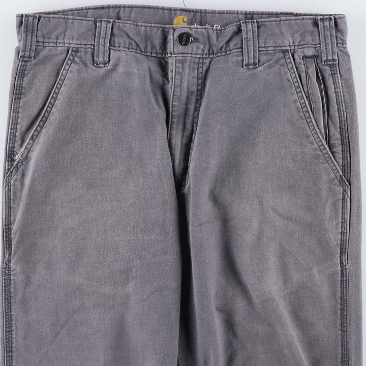 Carhartt Straight Fit Duck Work Pants, Men's W34 (approx.) cotton gray type Vintage Second Hand