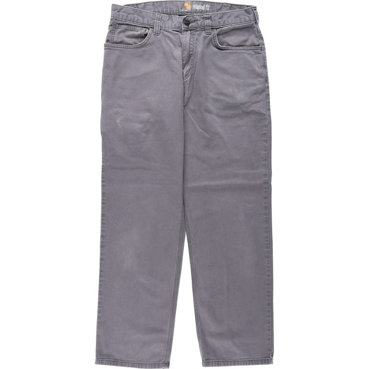 Carhartt Relaxed Fit Duck Work Pants, Men's W31 (approx.) cotton gray type Vintage Second Hand