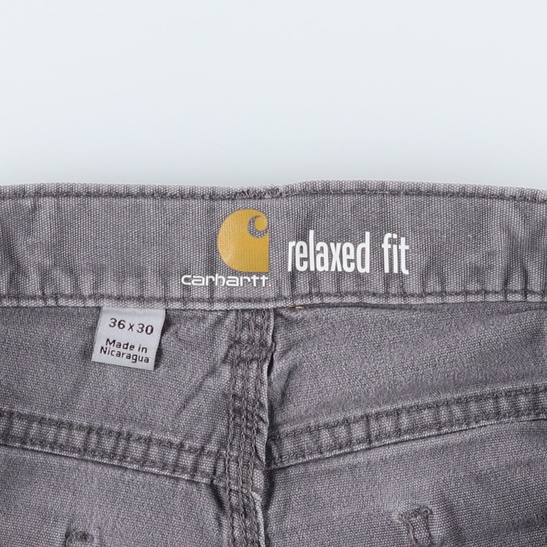 Carhartt Relaxed Fit Duck Work Pants, Men's, W36 equivalent cotton gray type Vintage Second Hand