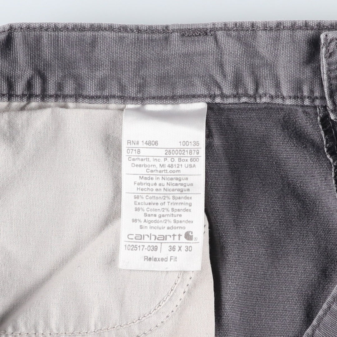Carhartt Relaxed Fit Duck Work Pants, Men's, W36 equivalent cotton gray type Vintage Second Hand