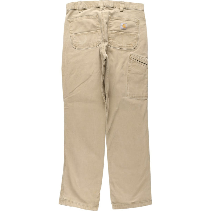 Carhartt Relaxed Fit Duck Work Pants, Men's, W34 equivalent cotton Beige type Vintage Second Hand