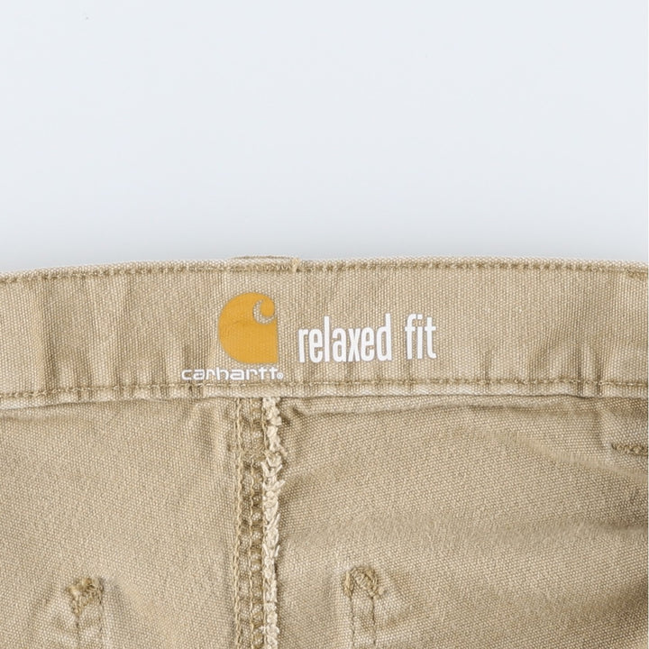 Carhartt Relaxed Fit Duck Work Pants, Men's, W34 equivalent cotton Beige type Vintage Second Hand