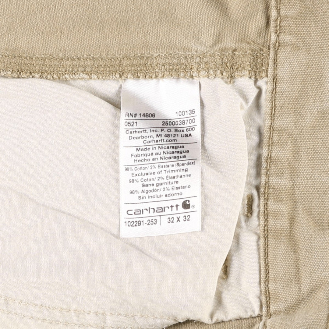 Carhartt Relaxed Fit Duck Work Pants, Men's, W34 equivalent cotton Beige type Vintage Second Hand