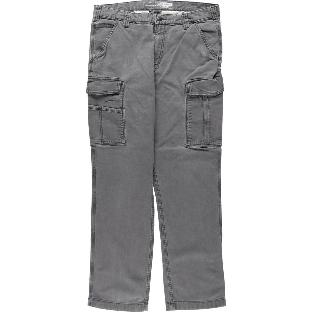 Carhartt Relaxed Fit Duck Work Pants Cargo Pants Men's W36 (approx.) cotton Charcoal Vintage Second Hand