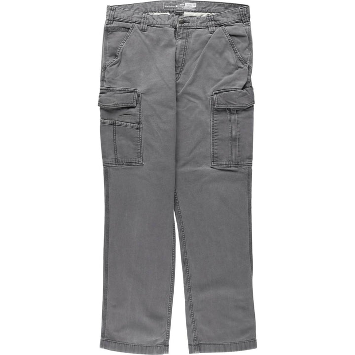 Carhartt Relaxed Fit Duck Work Pants Cargo Pants Men's W36 (approx.) cotton Charcoal Vintage Second Hand
