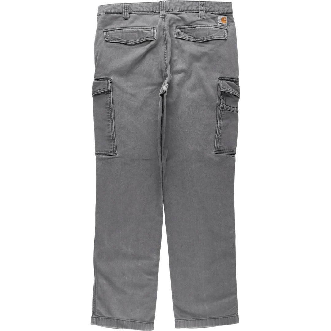 Carhartt Relaxed Fit Duck Work Pants Cargo Pants Men's W36 (approx.) cotton Charcoal Vintage Second Hand
