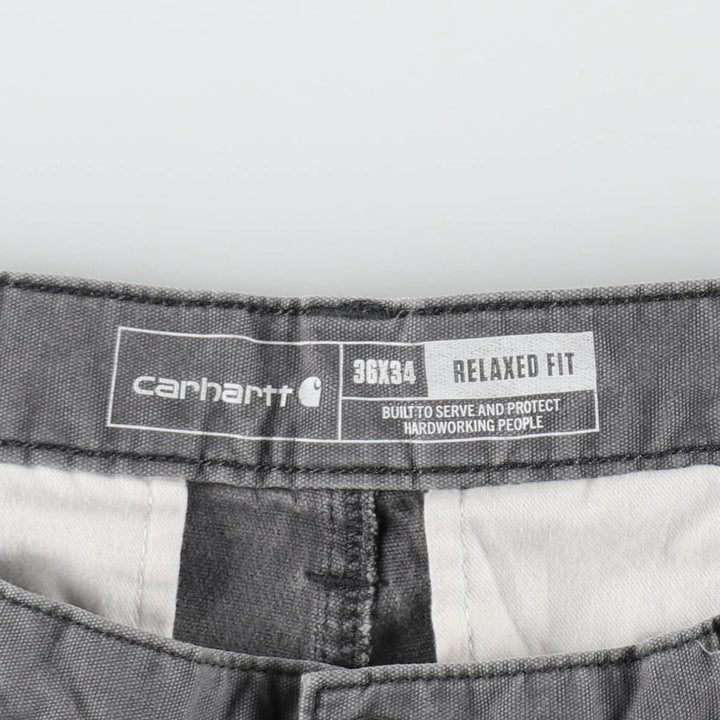 Carhartt Relaxed Fit Duck Work Pants Cargo Pants Men's W36 (approx.) cotton Charcoal Vintage Second Hand