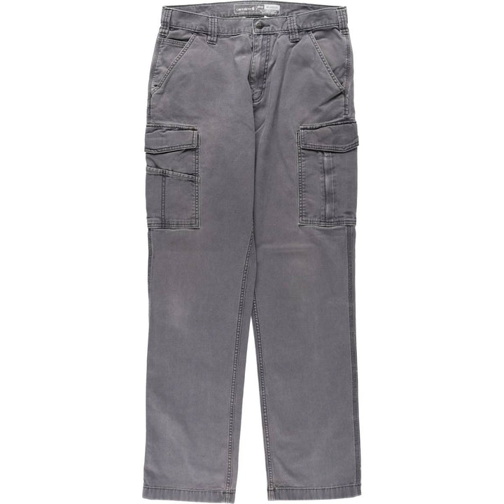Carhartt Relaxed Fit Duck Work Pants Cargo Pants Men's W34 (approx.) cotton Charcoal Vintage Second Hand