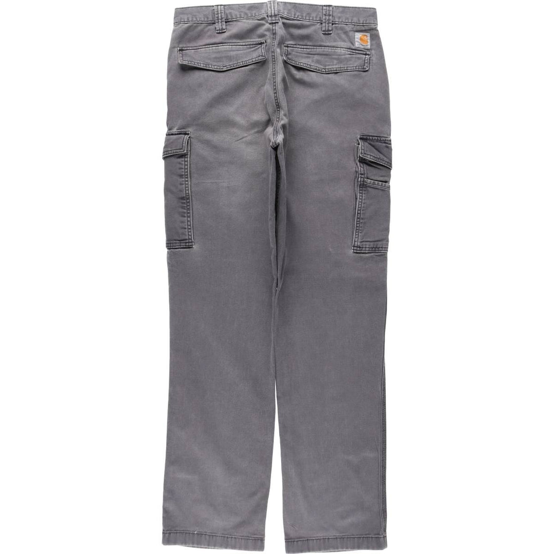 Carhartt Relaxed Fit Duck Work Pants Cargo Pants Men's W34 (approx.) cotton Charcoal Vintage Second Hand