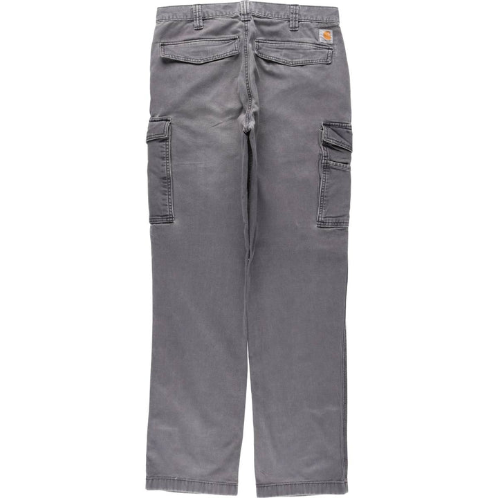 Carhartt Relaxed Fit Duck Work Pants Cargo Pants Men's W34 (approx.) cotton Charcoal Vintage Second Hand