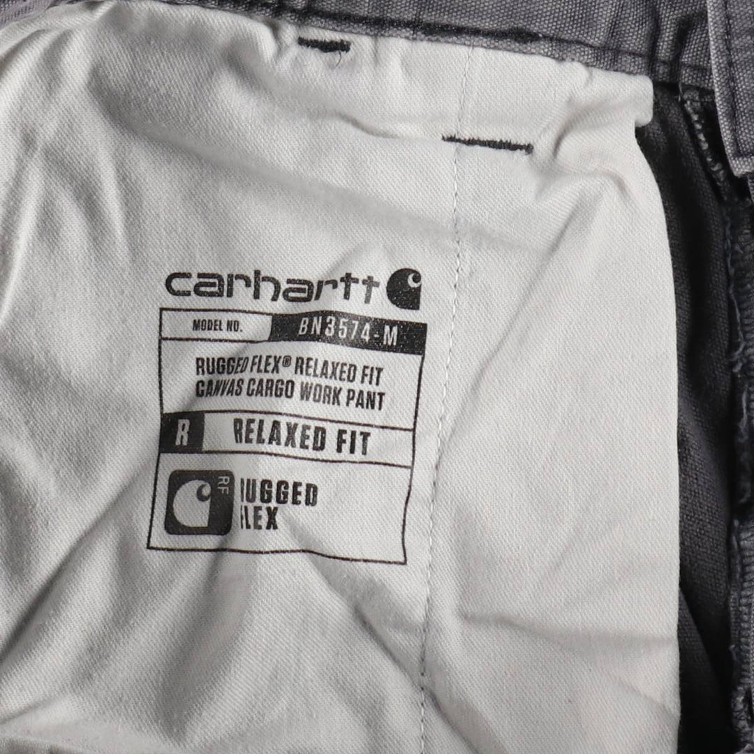 Carhartt Relaxed Fit Duck Work Pants Cargo Pants Men's W34 (approx.) cotton Charcoal Vintage Second Hand