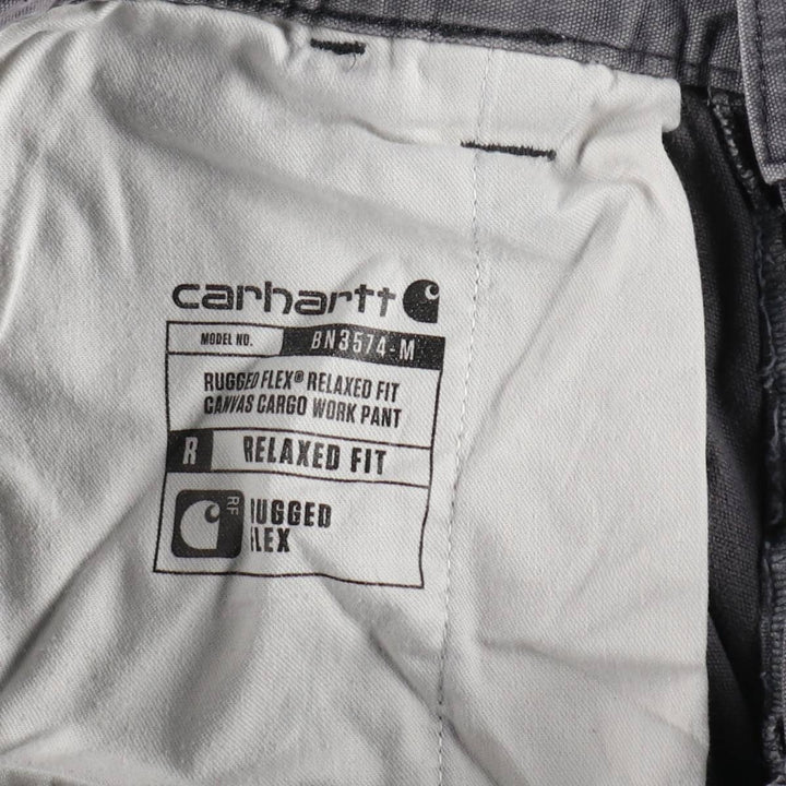 Carhartt Relaxed Fit Duck Work Pants Cargo Pants Men's W34 (approx.) cotton Charcoal Vintage Second Hand