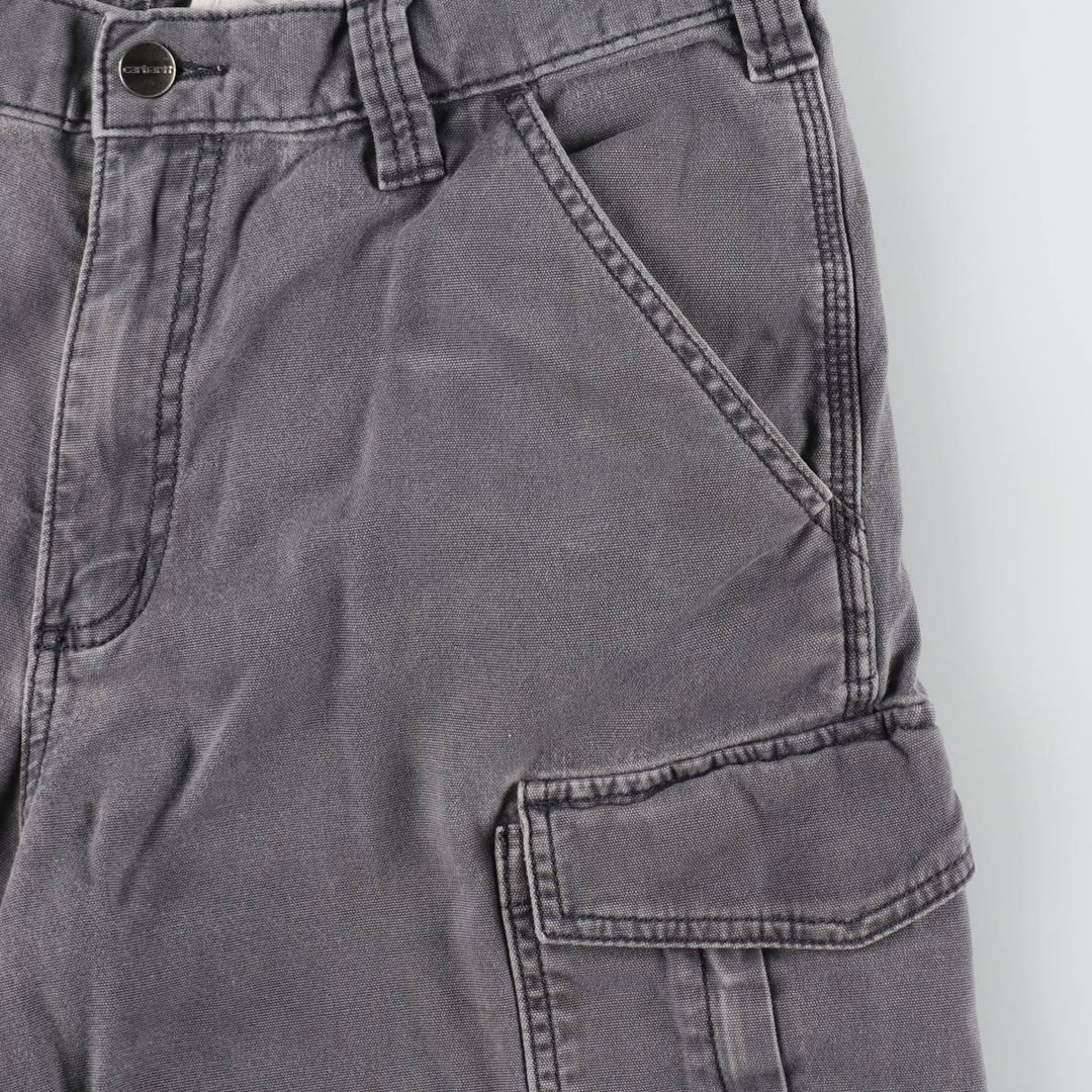 Carhartt Relaxed Fit Duck Work Pants Cargo Pants Men's W34 (approx.) cotton Charcoal Vintage Second Hand