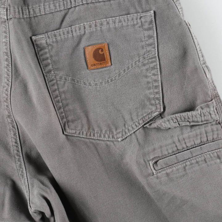 Carhartt Loose Fit Duck Painter Pants, Men's, W33 equivalent cotton Charcoal Vintage Second Hand