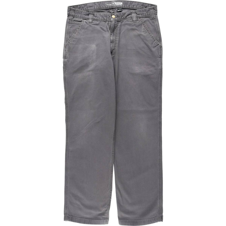Carhartt Relaxed Fit Duck Work Pants, Men's, W36 equivalent cotton Charcoal Vintage Second Hand