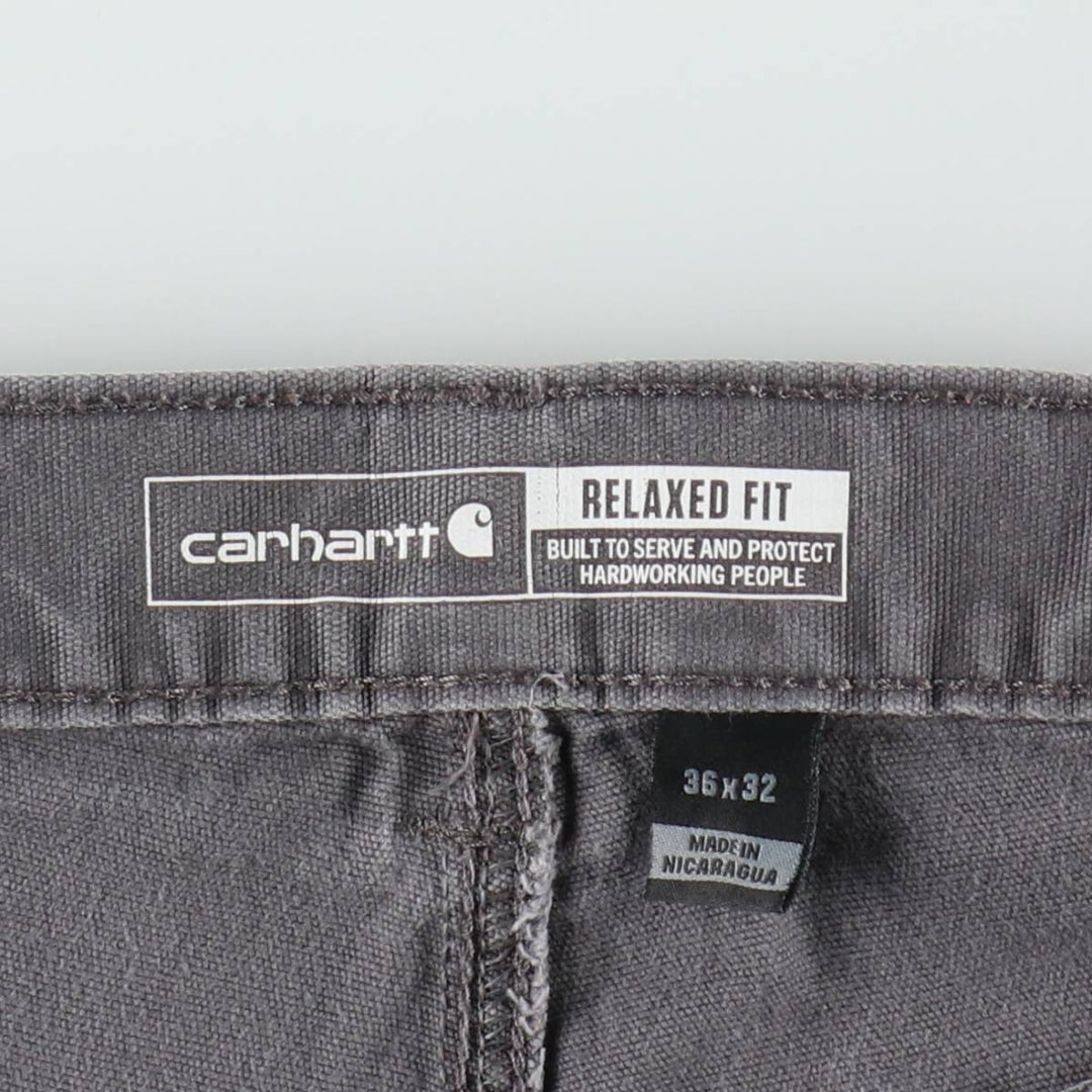 Carhartt Relaxed Fit Duck Work Pants, Men's, W36 equivalent cotton Charcoal Vintage Second Hand