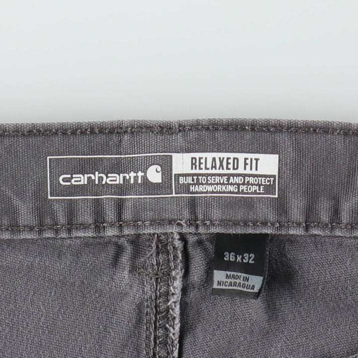 Carhartt Relaxed Fit Duck Work Pants, Men's, W36 equivalent cotton Charcoal Vintage Second Hand