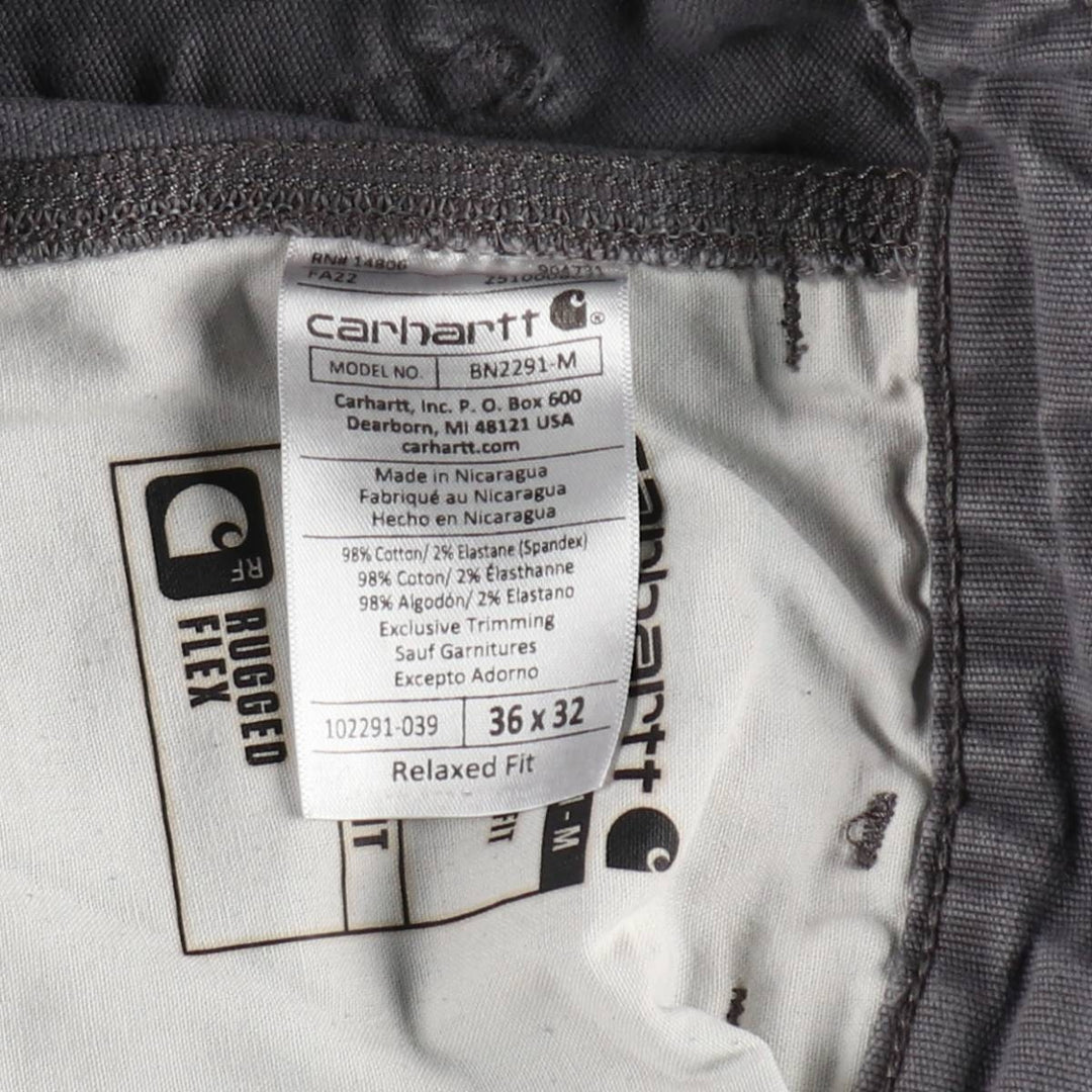 Carhartt Relaxed Fit Duck Work Pants, Men's, W36 equivalent cotton Charcoal Vintage Second Hand