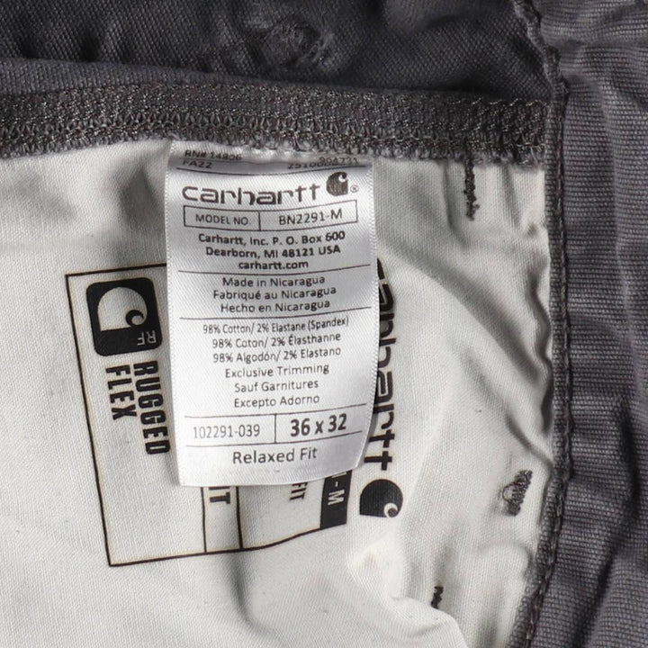 Carhartt Relaxed Fit Duck Work Pants, Men's, W36 equivalent cotton Charcoal Vintage Second Hand