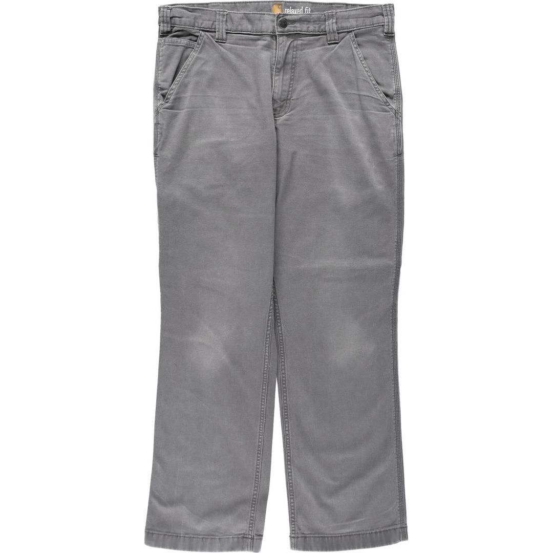 Carhartt Relaxed Fit Duck Work Pants, Men's, W34 equivalent cotton Charcoal Vintage Second Hand