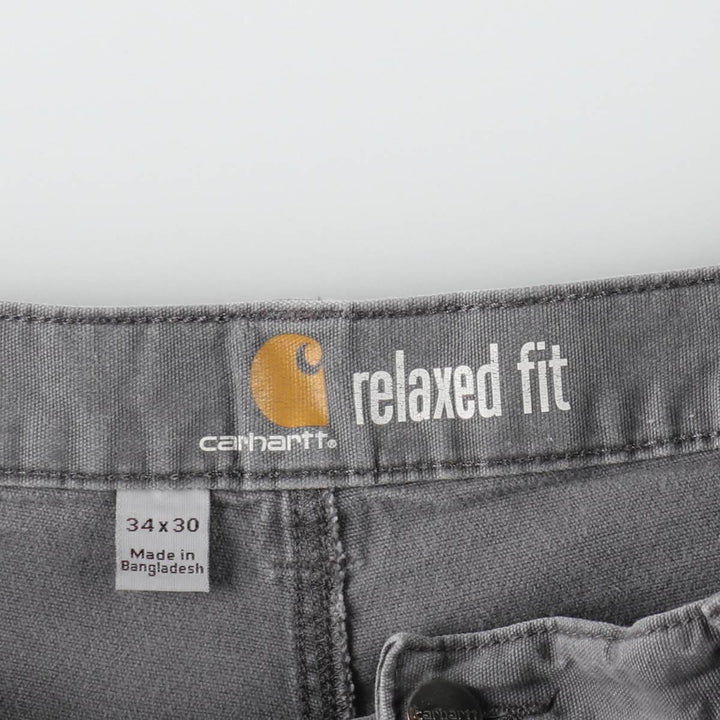 Carhartt Relaxed Fit Duck Work Pants, Men's, W34 equivalent cotton Charcoal Vintage Second Hand
