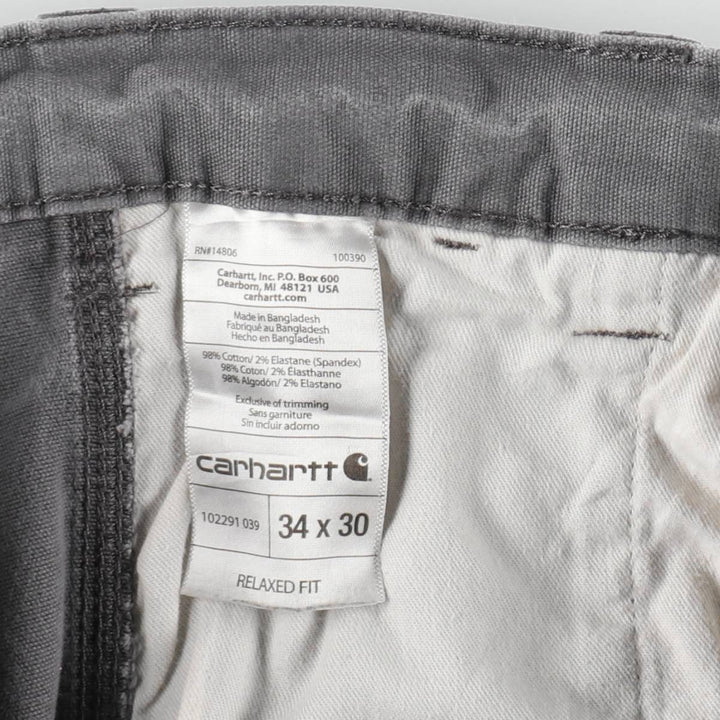 Carhartt Relaxed Fit Duck Work Pants, Men's, W34 equivalent cotton Charcoal Vintage Second Hand