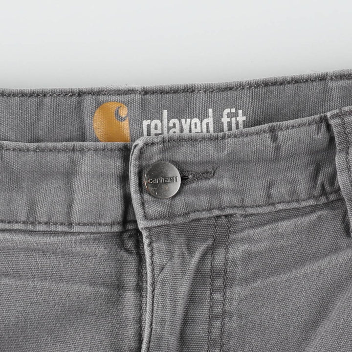 Carhartt Relaxed Fit Duck Work Pants, Men's, W34 equivalent cotton Charcoal Vintage Second Hand