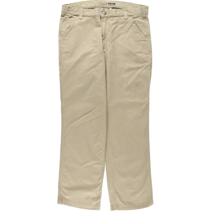 Carhartt Relaxed Fit Duck Work Pants, Men's, W37 equivalent cotton Beige type Vintage Second Hand