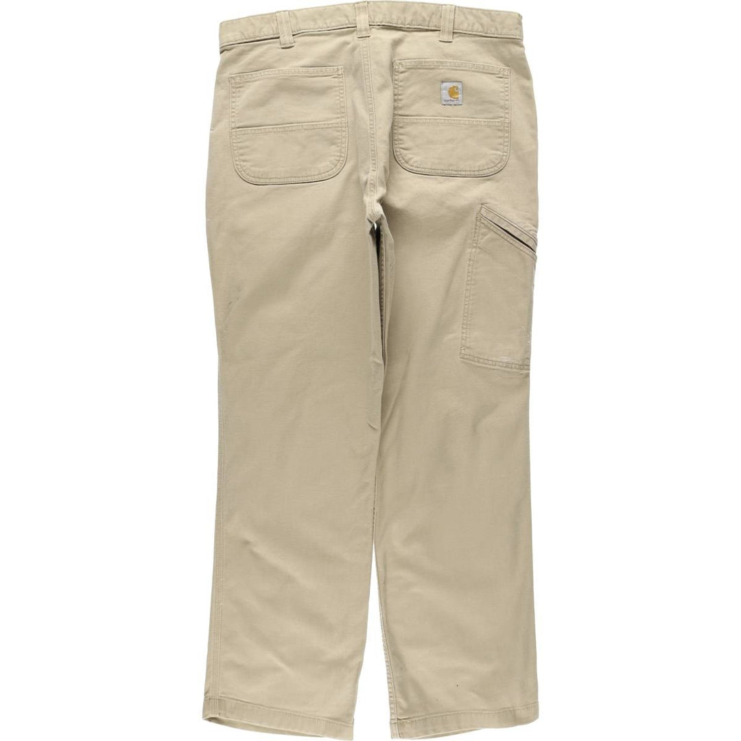 Carhartt Relaxed Fit Duck Work Pants, Men's, W37 equivalent cotton Beige type Vintage Second Hand