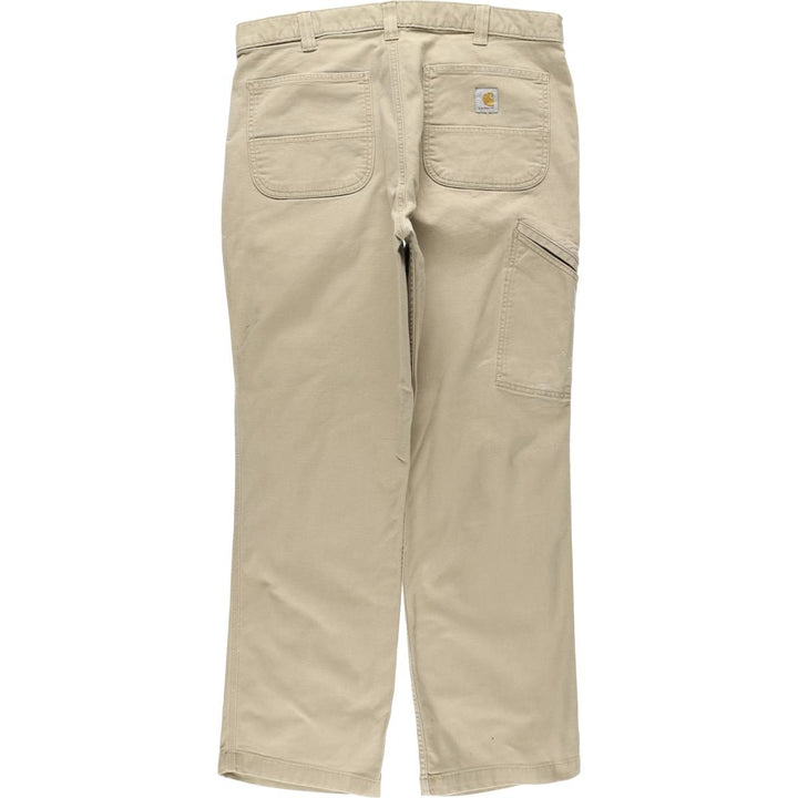 Carhartt Relaxed Fit Duck Work Pants, Men's, W37 equivalent cotton Beige type Vintage Second Hand