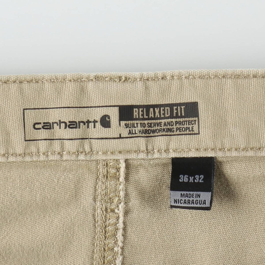 Carhartt Relaxed Fit Duck Work Pants, Men's, W37 equivalent cotton Beige type Vintage Second Hand