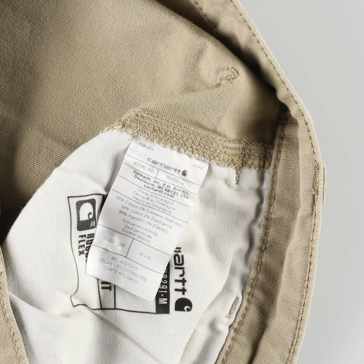 Carhartt Relaxed Fit Duck Work Pants, Men's, W37 equivalent cotton Beige type Vintage Second Hand