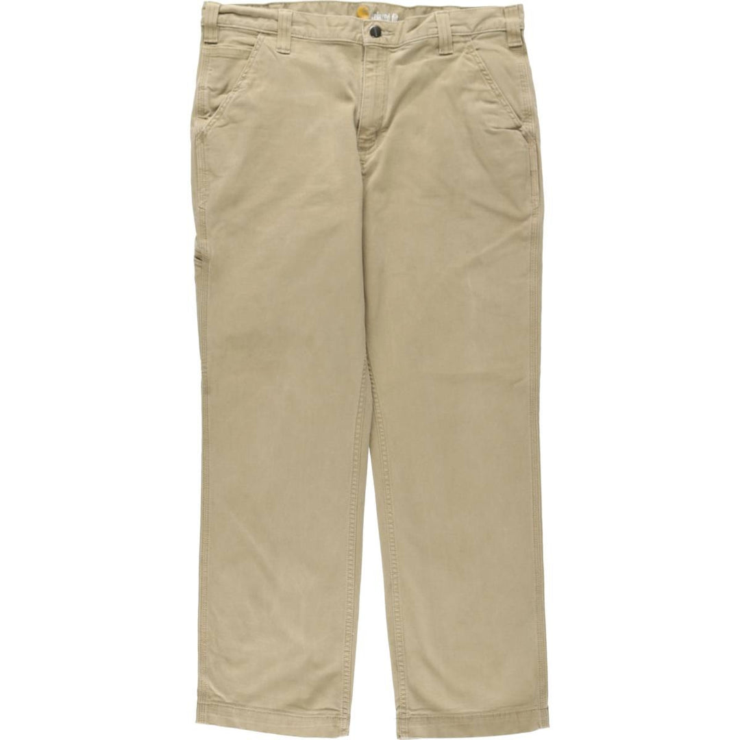 Carhartt Relaxed Fit Duck Work Pants, Men's, W36 equivalent cotton Beige type Vintage Second Hand