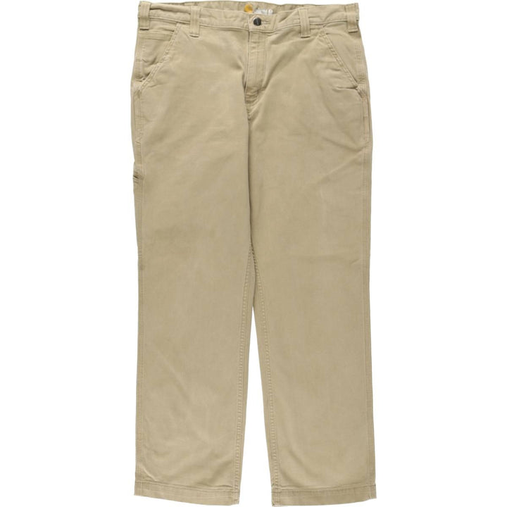 Carhartt Relaxed Fit Duck Work Pants, Men's, W36 equivalent cotton Beige type Vintage Second Hand