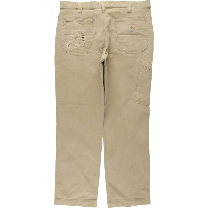 Carhartt Relaxed Fit Duck Work Pants, Men's, W36 equivalent cotton Beige type Vintage Second Hand