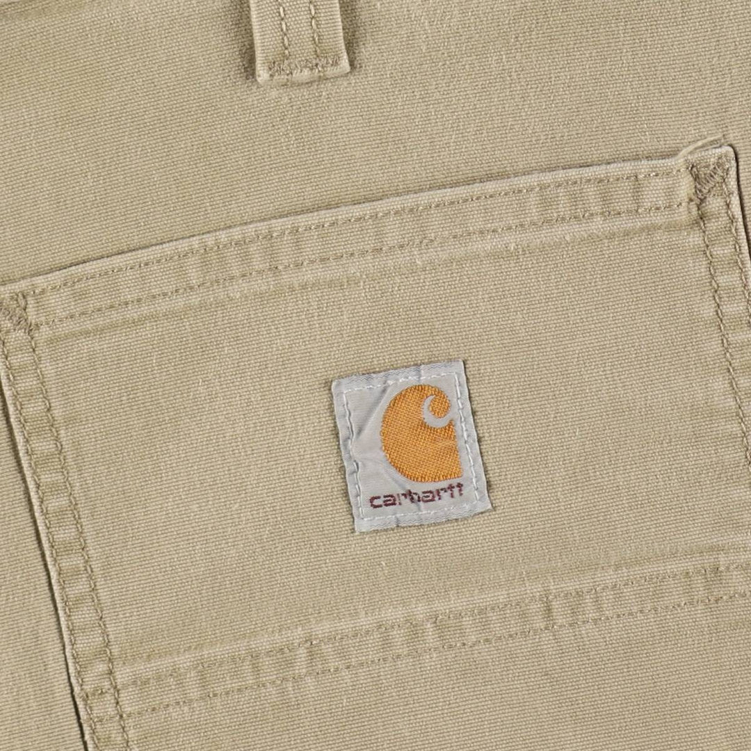 Carhartt Relaxed Fit Duck Work Pants, Men's, W36 equivalent cotton Beige type Vintage Second Hand