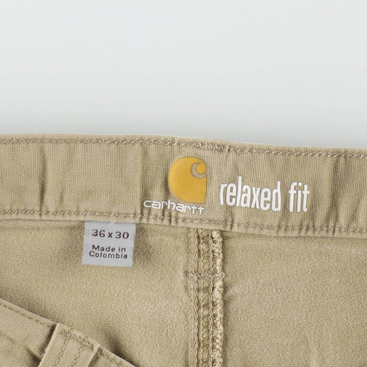 Carhartt Relaxed Fit Duck Work Pants, Men's, W36 equivalent cotton Beige type Vintage Second Hand
