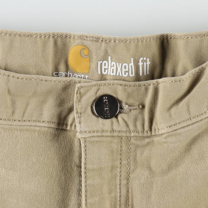 Carhartt Relaxed Fit Duck Work Pants, Men's, W36 equivalent cotton Beige type Vintage Second Hand