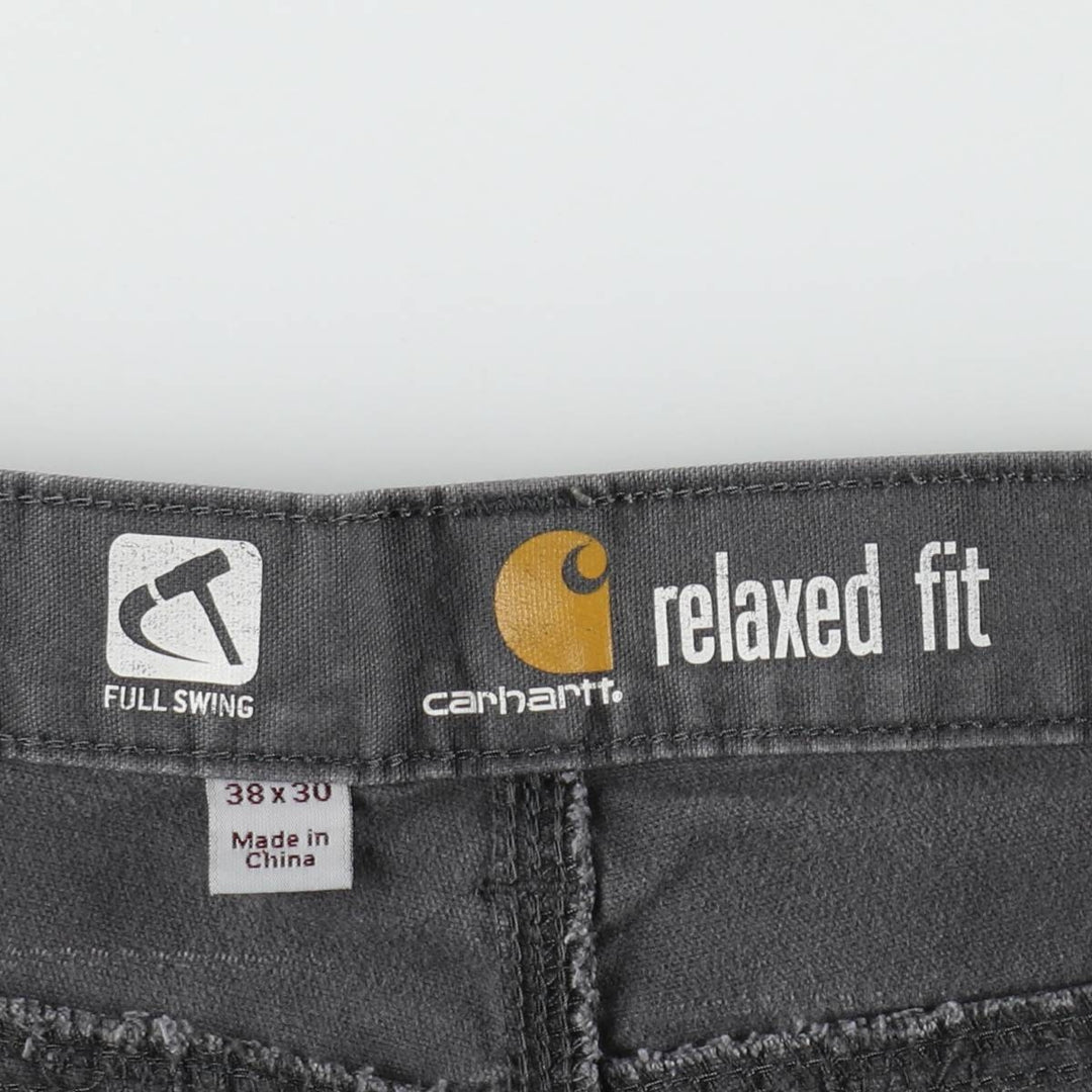 Carhartt Relaxed Fit Duck Work Pants, Men's W39 (approx.) cotton Charcoal Vintage Second Hand