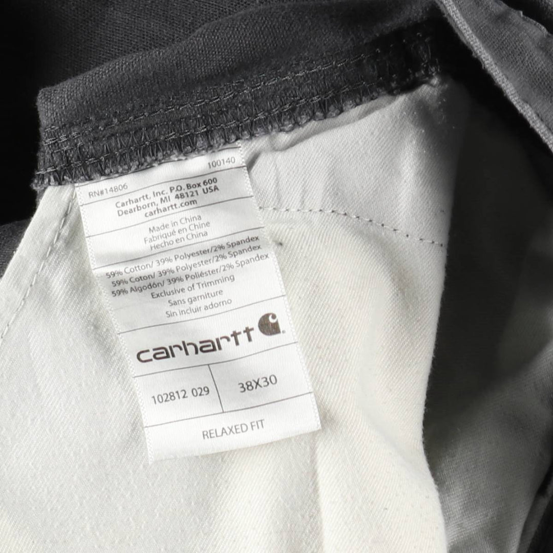 Carhartt Relaxed Fit Duck Work Pants, Men's W39 (approx.) cotton Charcoal Vintage Second Hand