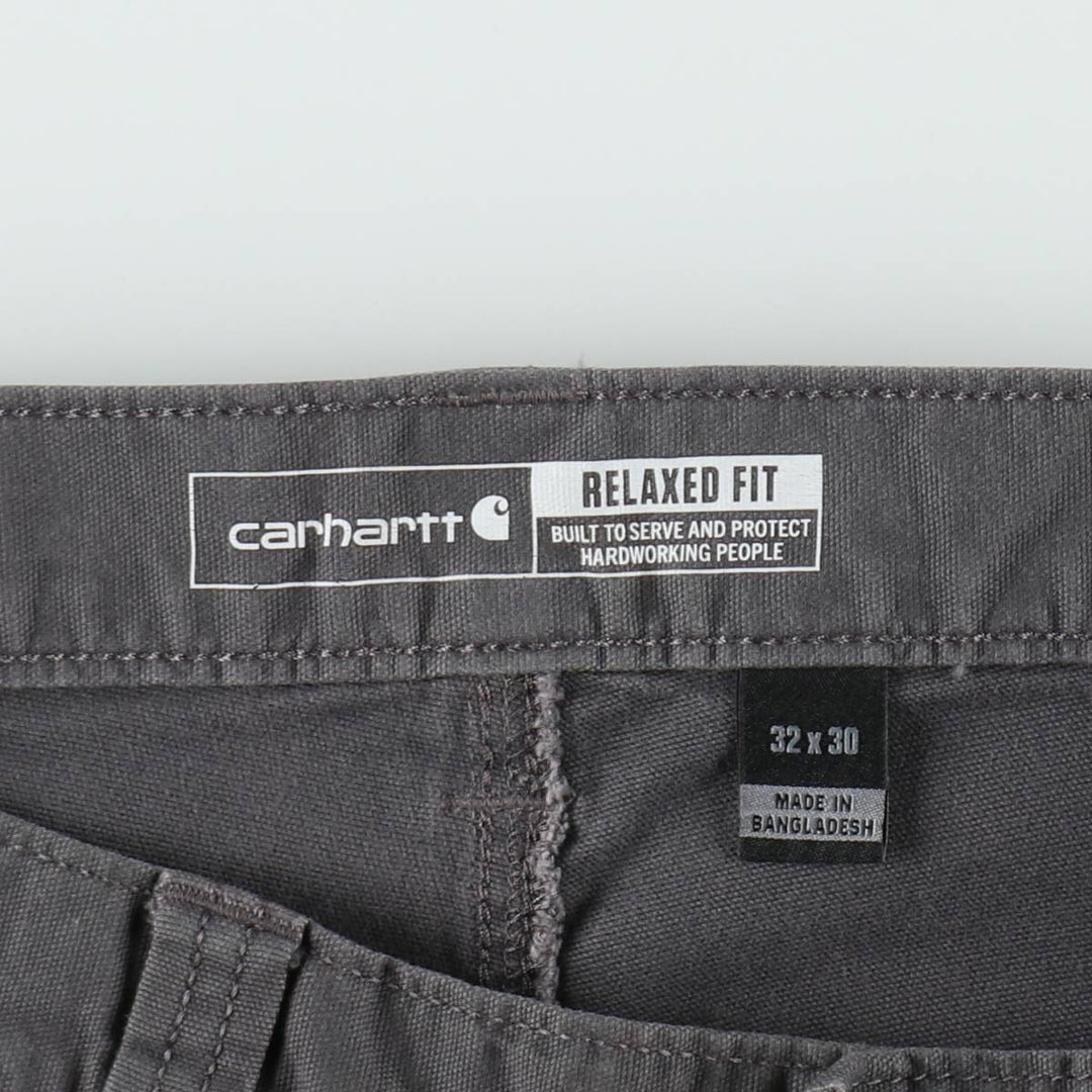 Carhartt Relaxed Fit Duck Work Pants, Men's W32 (approx.) cotton Charcoal Vintage Second Hand
